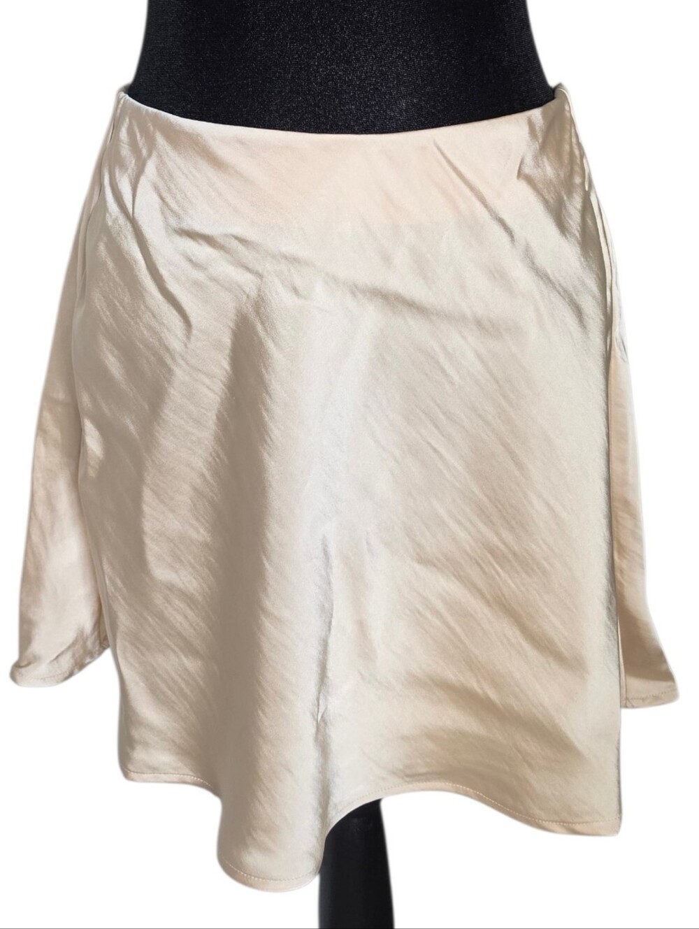 A New Day Silky Ivory A-Line Mini Skirt - Small - NWT